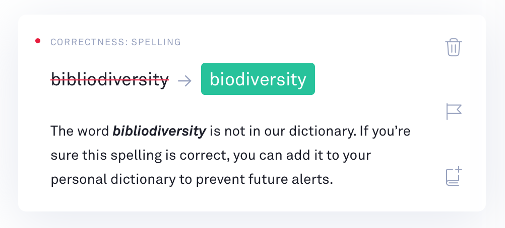 A recommendation from grammarly.com to change bibliodiversity to biodiversity.