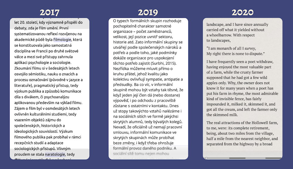 Three prototypes from 2017–2020.