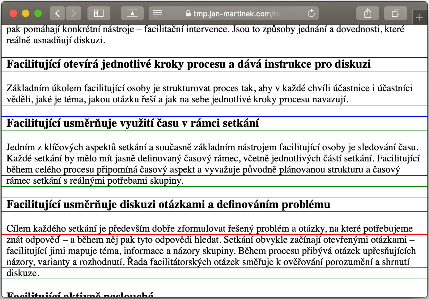 A window with paragraphs of text and lines that go between its lines.